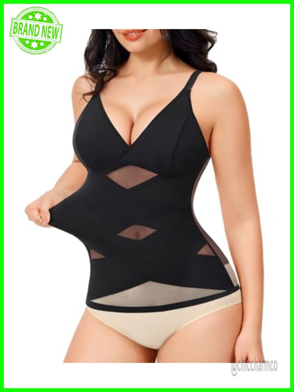 Nebility Compression Tank Tummy Control Shapewear V Neck Cami